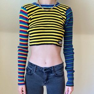 Stripped cropped long sleeve